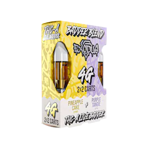Photo of Pineapple Cake X Purple Tangie Duo Cartridges THC-A + HXY9-THC + Delta 8 Live Resin 2G