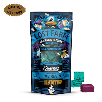 Photo of 10mg Lost Farm 'Blackberry x Biscotti' Chews 100mg THC total