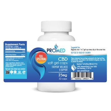 Photo of FULL SPECTRUM CBD GEL CAPS 25MG