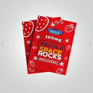 Photo of Delta-8 THC 100mg Space Rocks Strawberry