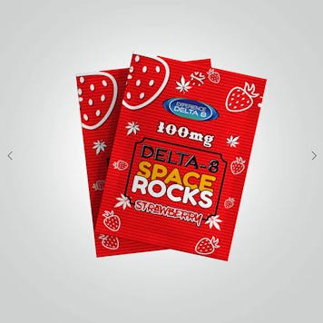 Photo of Delta-8 THC 100mg Space Rocks Strawberry