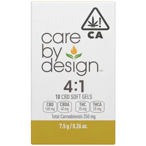 Photo of Care By Design | 4:1 Full Spectrum CBD Soft Gels 25mg THC 10ct