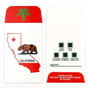 Photo of 50 CA California State Bear Glossy Shatter Labels Full Color Coin Wax Envelopes #049