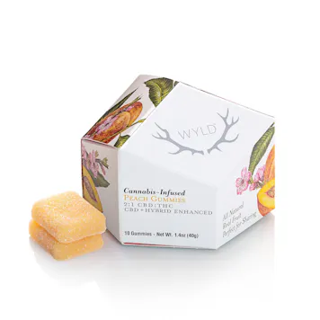 Photo of Peach 2:1 CBD + Hybrid Enhanced Gummies | IL