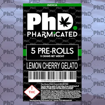 Photo of PhD 5 -1g Pre -Roll - Lemon Cherry Gelato