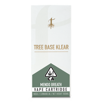Photo of TREE BASE KLEAR Mendo Breath Vape Cartridge 1000mg