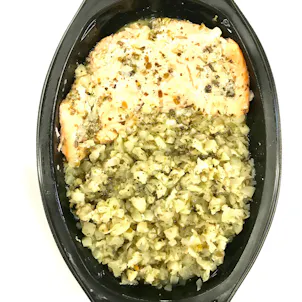 Photo of Salmon/w Pesto Cauliflower Rice Infused with 20 Mg of CBD- (Net weight 300 gr / 10.58 oz)- KETOGENIC