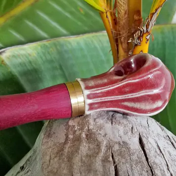 Photo of Hybrid Pipe w/Ceramic and Purpleheart Wood (5 in, 13 cm)