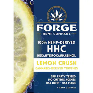 Photo of HHC Cartridge with Lemon Crush Strain Terpenes