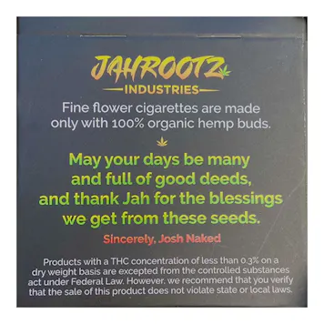 Photo of Jah Cigz: Relax and Be – Premium Hemp CBD Cigarettes (1 carton, 12 packs) OUT