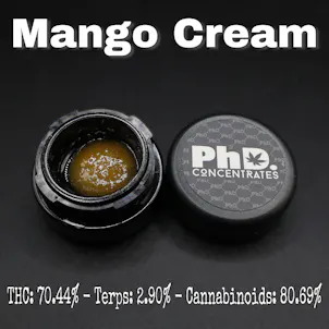 Photo of PhD Concentrate 1 gram - Mango Cream Badder - 70.44% THC