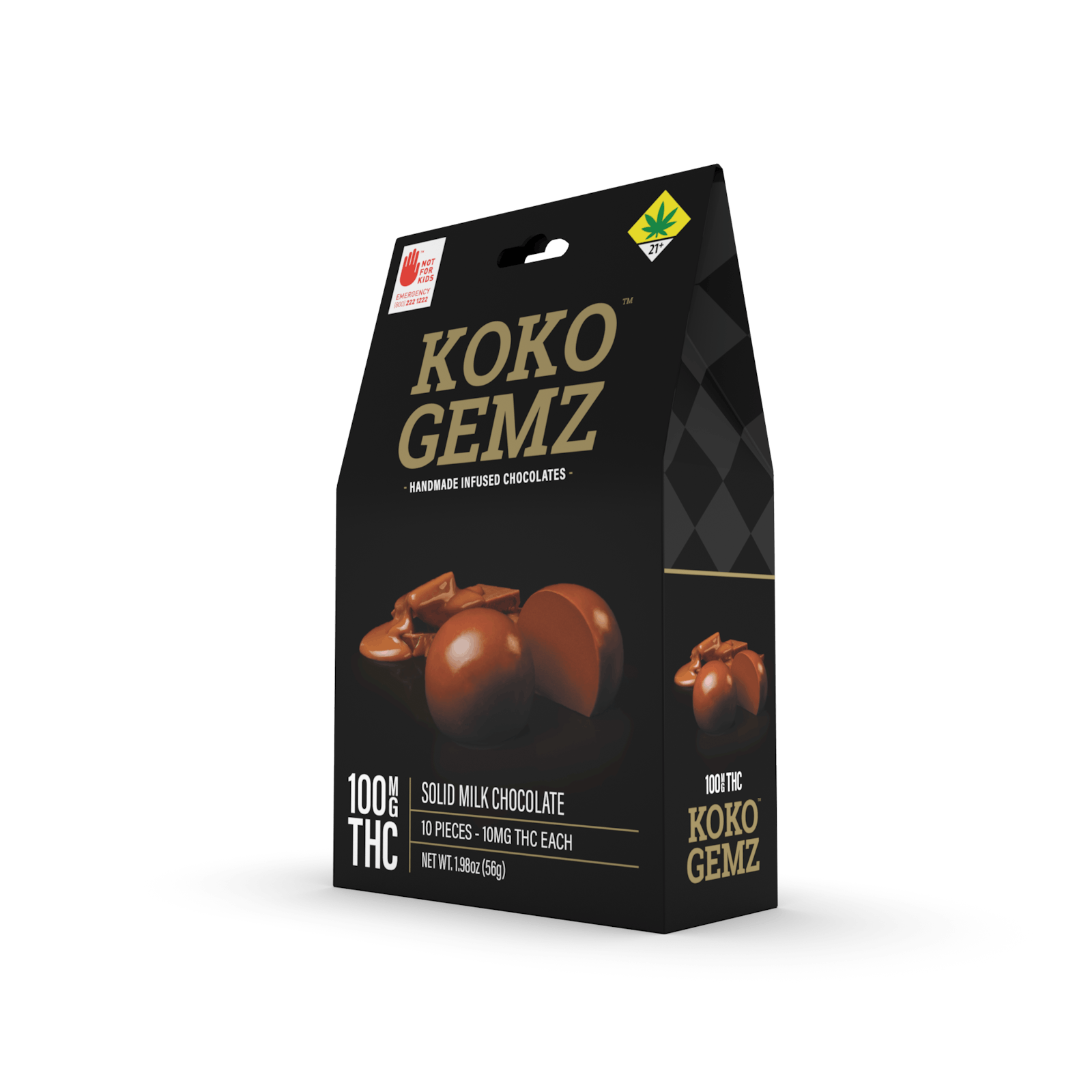Koko Gemz Milk Chocolate 100mg 10pack Leafly
