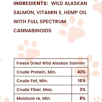 Photo of CBD Oil Freeze Dried Salmon Pet Treats - 50mg CBD Oil 1oz.