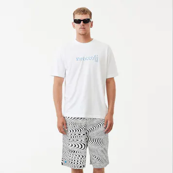 Photo of Afends Unisex Broccoli - Unisex Hemp Retro T-Shirt - White