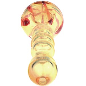 Photo of 4.3" Fumed Glass Milli Spoon Pipe w/ Multiple Mini Maria Rings