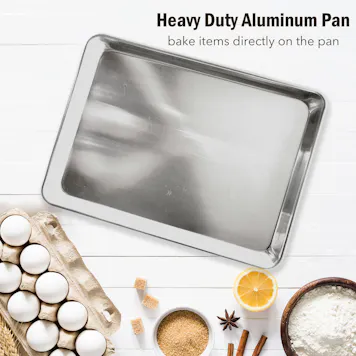 Photo of Jelly Roll Aluminum Cookie Pan Tray with 304 Stainless Steel Cooling& Roasting Wire Rack Set