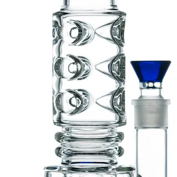 Photo of 15.5" Fire Cut Inset to Donut Perc Big Bong