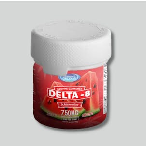 Photo of Delta-8 Square Gummies Watermelon 750mg