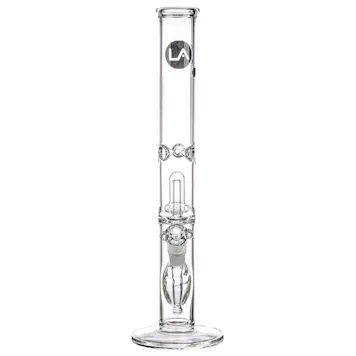 Photo of LA Pipes 16” 5mm Thick Showerhead Straight Tube Bong
