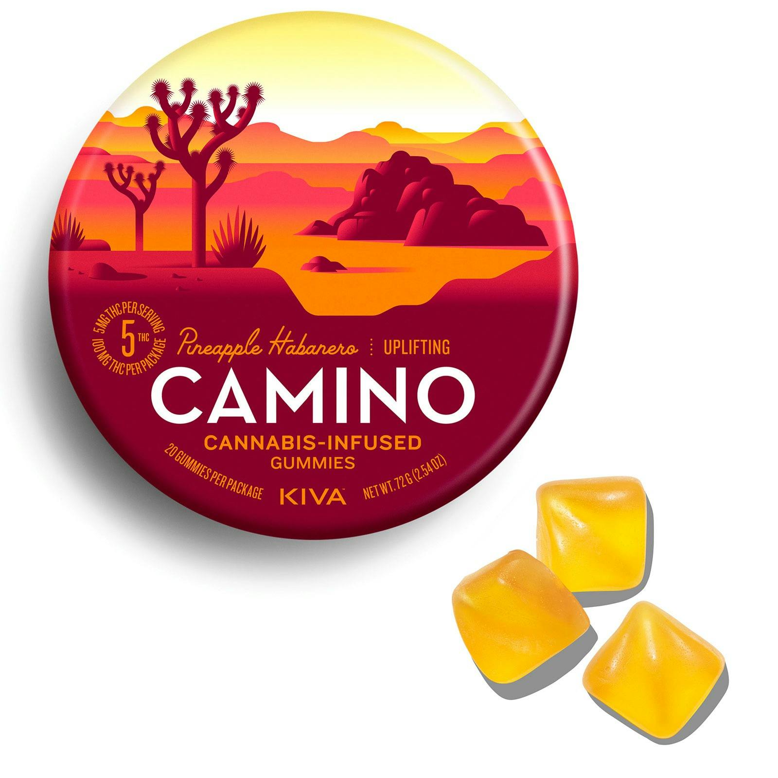 Camino 5mg Camino 'Uplifting' Pineapple Habanero Gummies 100mg THC total Leafly