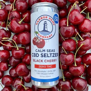 Photo of Black Cherry CBD-Infused Seltzer, 4 Pack 25mg per 12 fl. oz. can