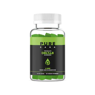 Photo of PureKana 25mg Lime Delta8 Vegan Gummies (20 ct.)