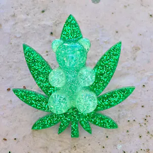 Photo of CannaBears Jewelry XL PIN - "Green Poison"