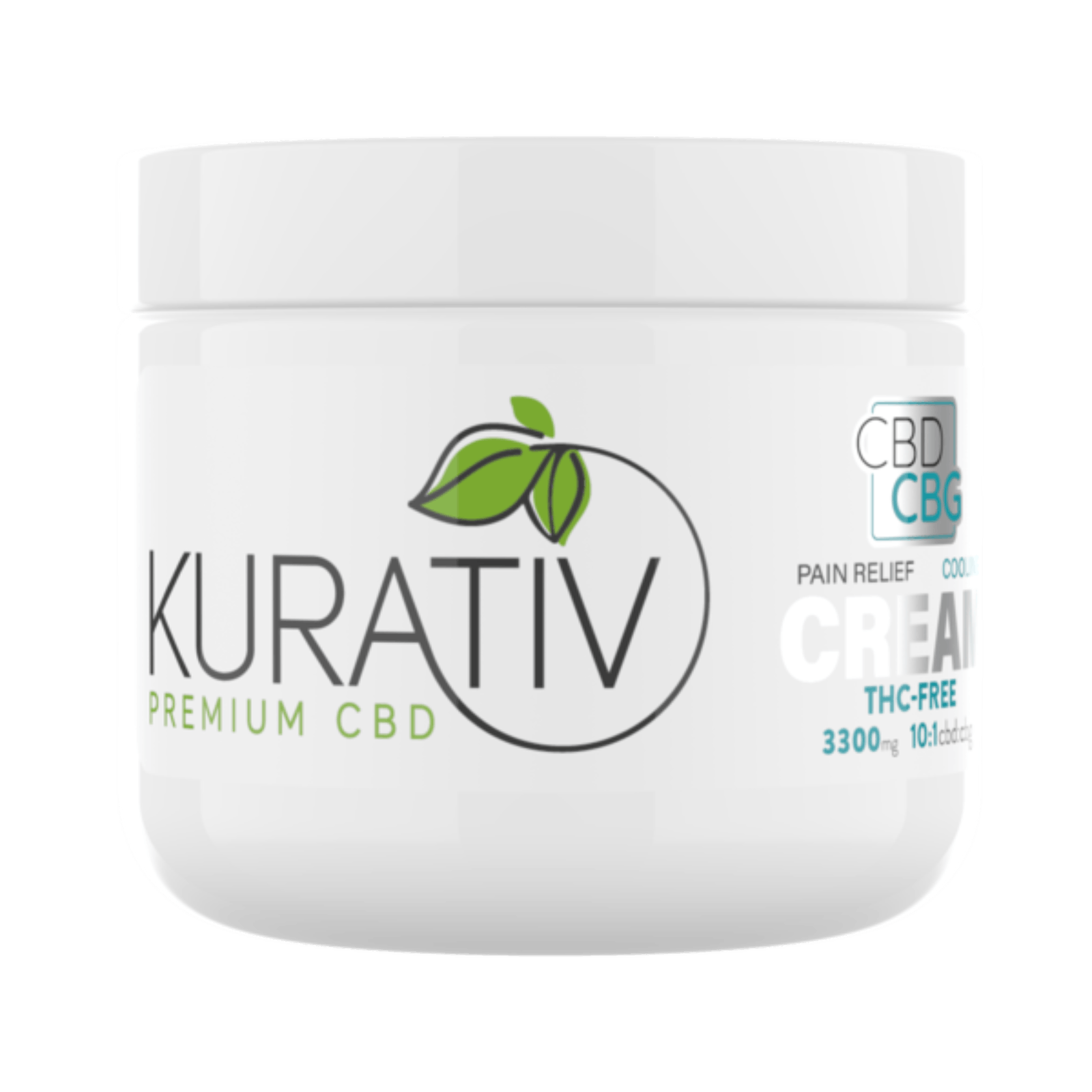 Kurativ CBD: Kurativ CBD / CBG Relief Cream THC-Free 10:1 3300mg ...