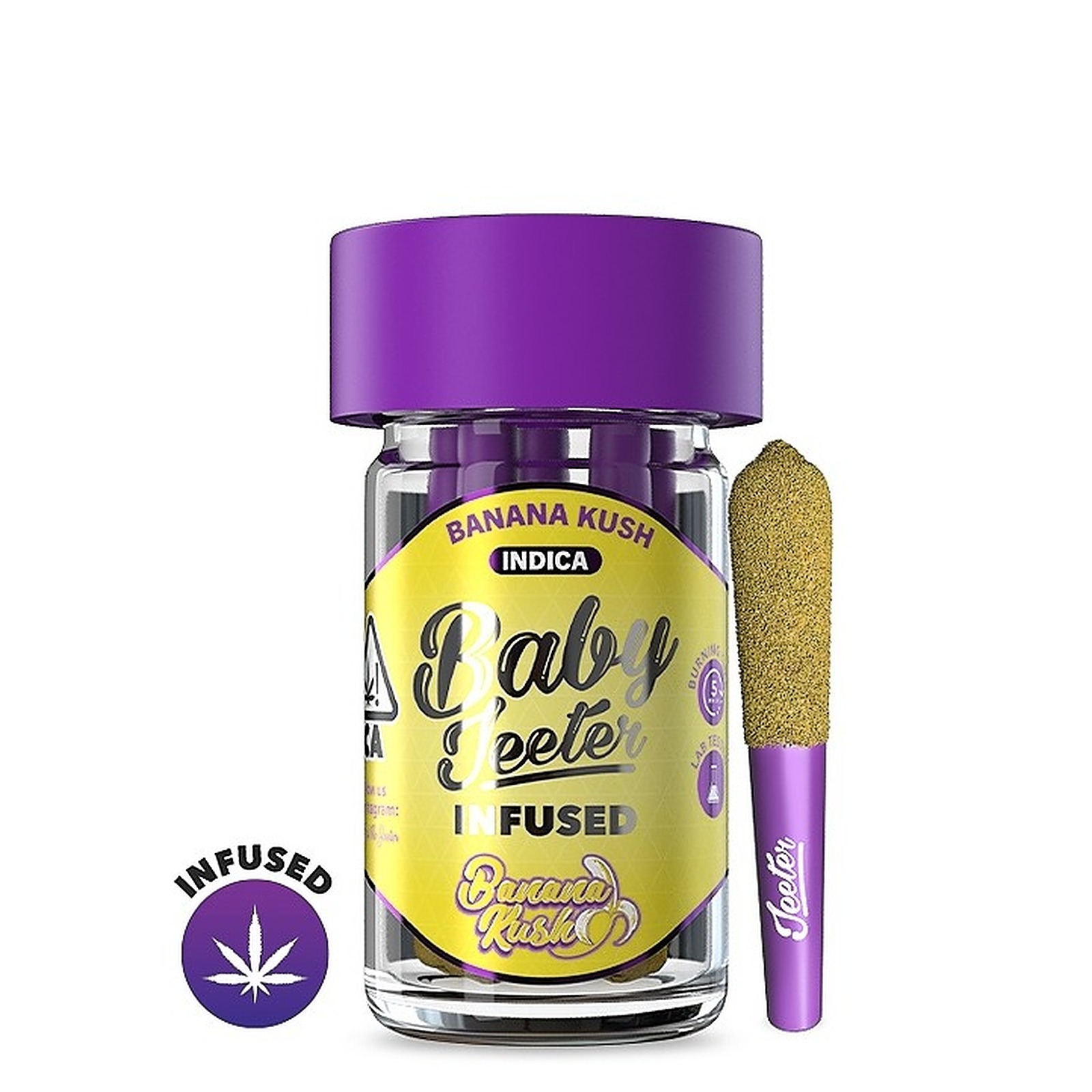 Jeeter: Banana Kush Infused Baby Jeeter 5 Pack 2.5G | Leafly