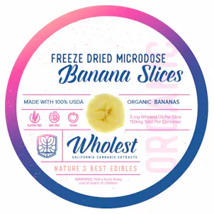 Photo of 150mg Freeze Dried Organic Banana Slices