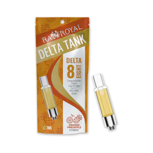 Photo of R.A. Royal Delta-8 Vape Tank: Orange Pineapple (Hybrid)