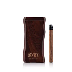Photo of RYOT® Wooden Magnetic Dugout with Matching One Hitter in Walnut