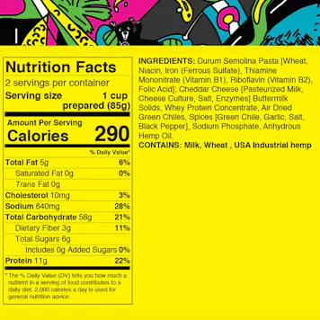 Photo of Hemp Extract, Hatch Green Chile, Cheddar Mac and Cheese w/ 35 mg Hemp-CBD 2 pack