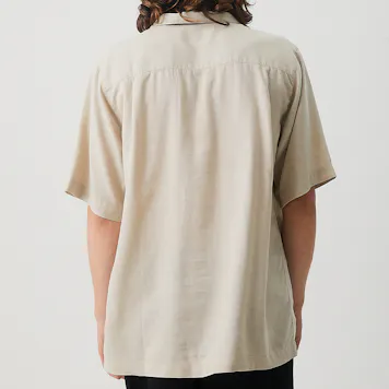 Photo of Afends Mens Daily - THC Essentials - Hemp Cuban Short Sleeve Shirt - Cement