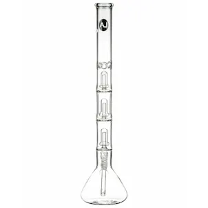Photo of LA Pipes 26” 5mm Thick Triple Showerhead Perc Beaker Bong