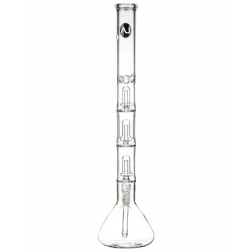 Photo of LA Pipes 26” 5mm Thick Triple Showerhead Perc Beaker Bong