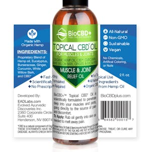 Photo of BioCBD Plus™ Muscle & Joint Relief Oil