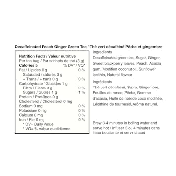 Photo of Peach Ginger Green CBD Tea (Decaffeinated), 3 Pack