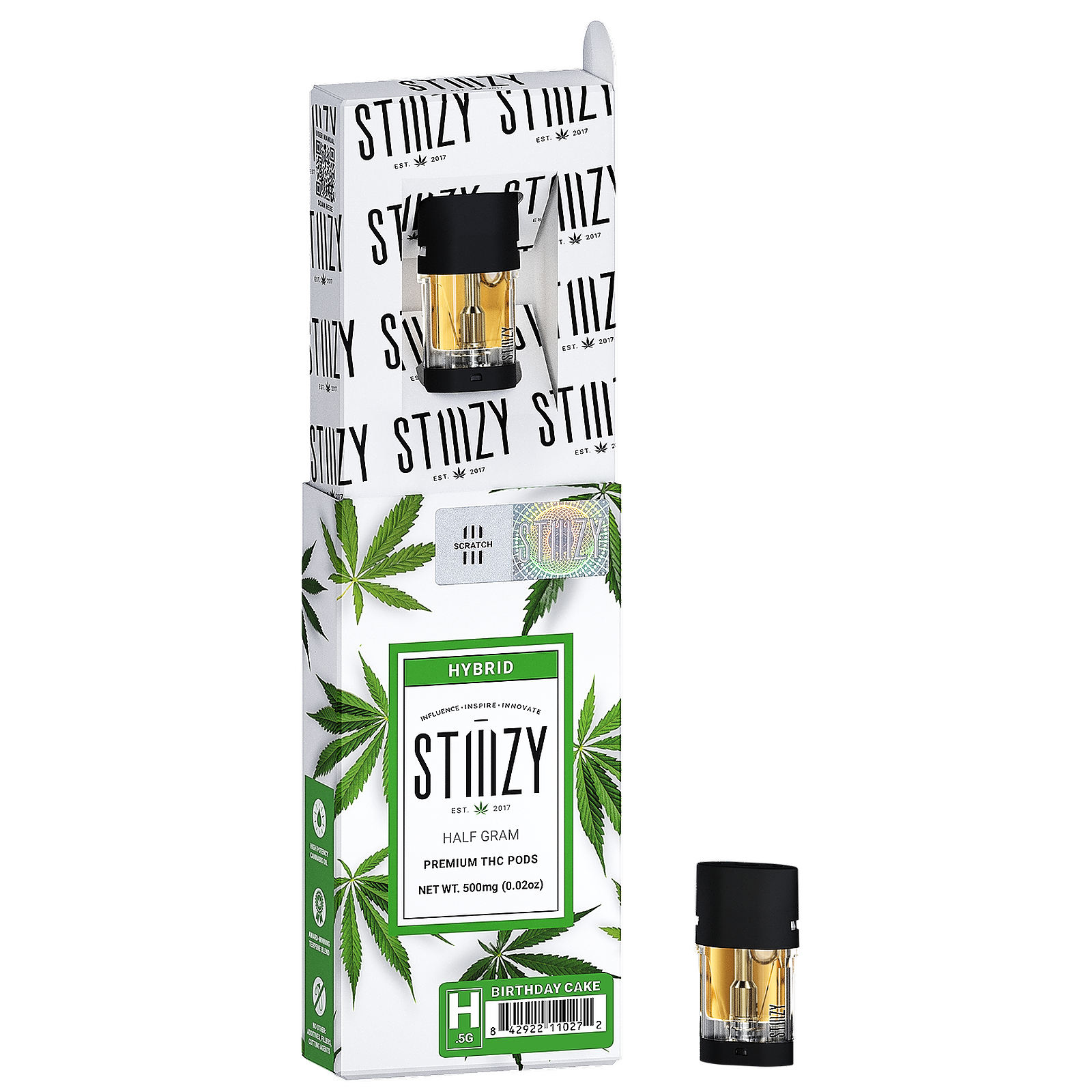 STIIIZY: BIRTHDAY CAKE - PREMIUM THC POD .5G | Leafly