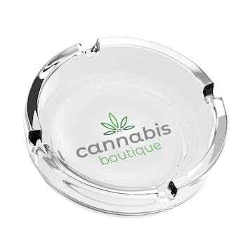 Photo of Glass Ashtray with Full Color Imprint