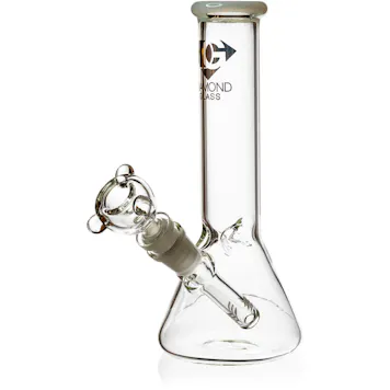 Photo of 8" Mini Beaker Bong w/ Ice Pinch, by Diamond Glass