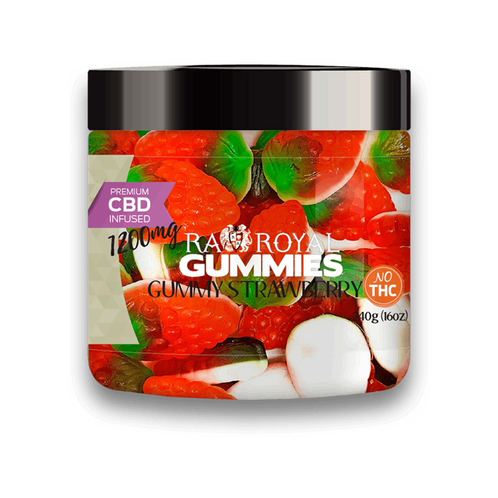 RA Royal R.A. Royal Gummies CBD Gummy Strawberry Jar (1200 MG) Leafly