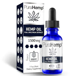 Photo of CBD Oil Drops Mint Flavor 1500 mg Hemp CBD Oil