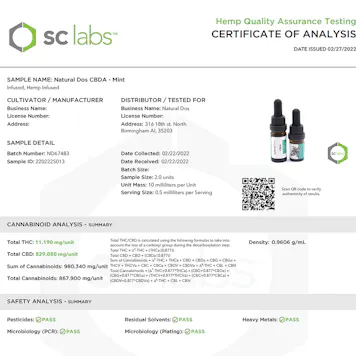 Photo of Mint CBDA Tincture - 500mg