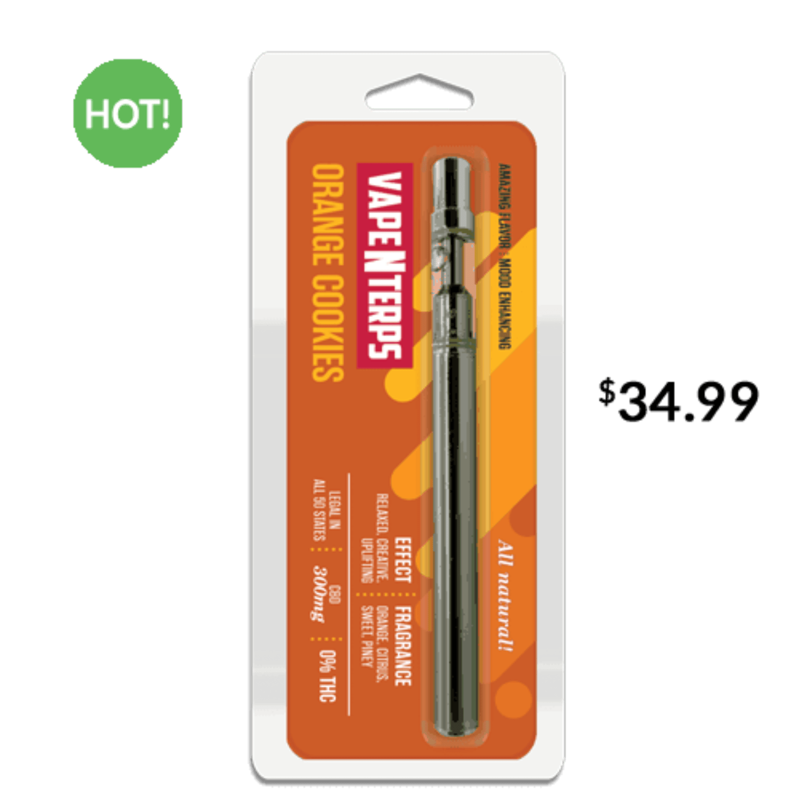 VapeNterps 300mg CBD Orange Cookies Vape Pen Leafly