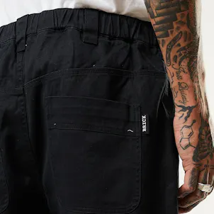 Photo of Afends Mens Chess Club - THC Essentials - Hemp Relaxed Shorts - Black