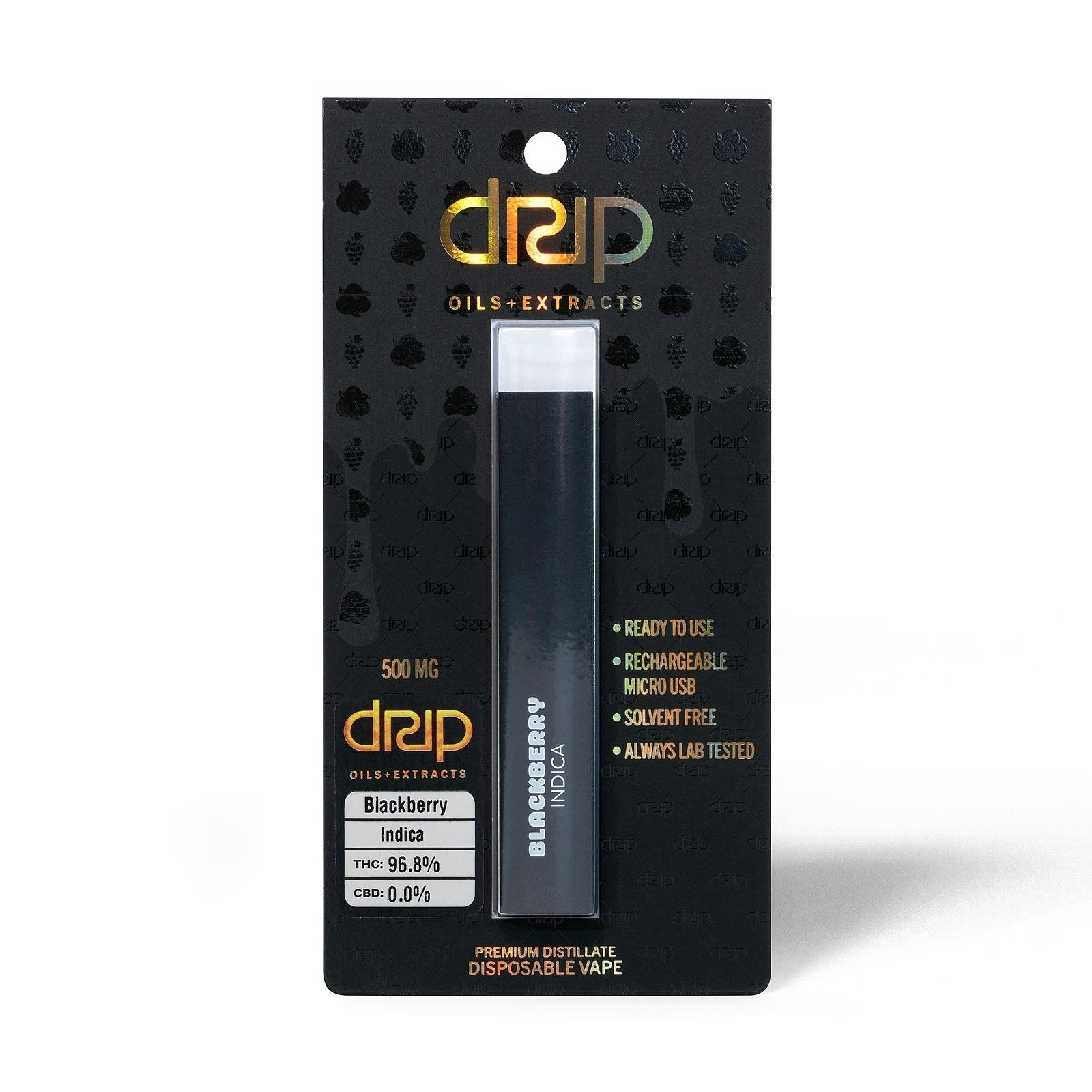 DRIP Oils + Extracts Disposable Vape 500mg Blackberry Leafly