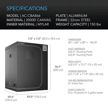 Photo of Beginner Complete Coco Grow Tent Kit | Grower's Choice ROI-E680S LED | 5’ x 5’