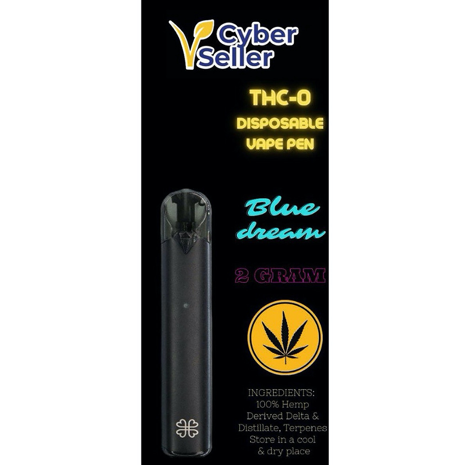 Cyber Seller | Free Shipping | Order Today: THC-0 Vape Pen Blue Dream ...