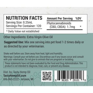 Photo of Tasty Drops 4 Pets: CBD for Cats (1oz, 200mg)